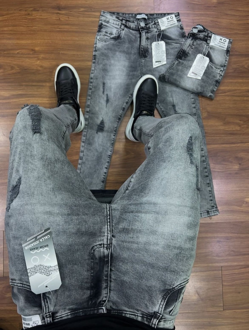 Calça Jogador Cinza Brow Jeans - 05