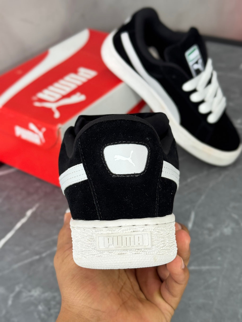 Tênis PM Suede XL - Preto/Branco
