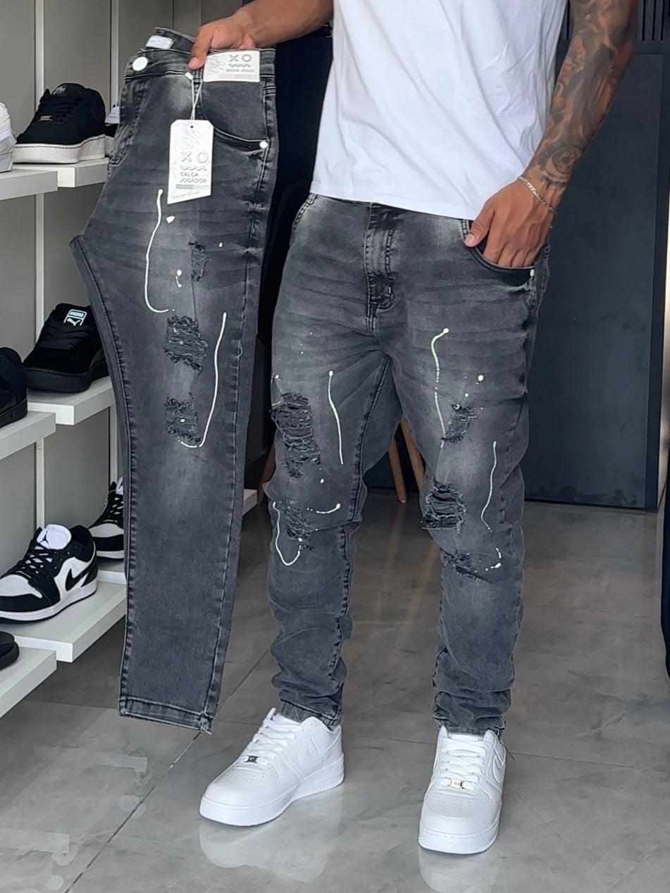 Calça Jogador Cinza Brow Jeans - 02
