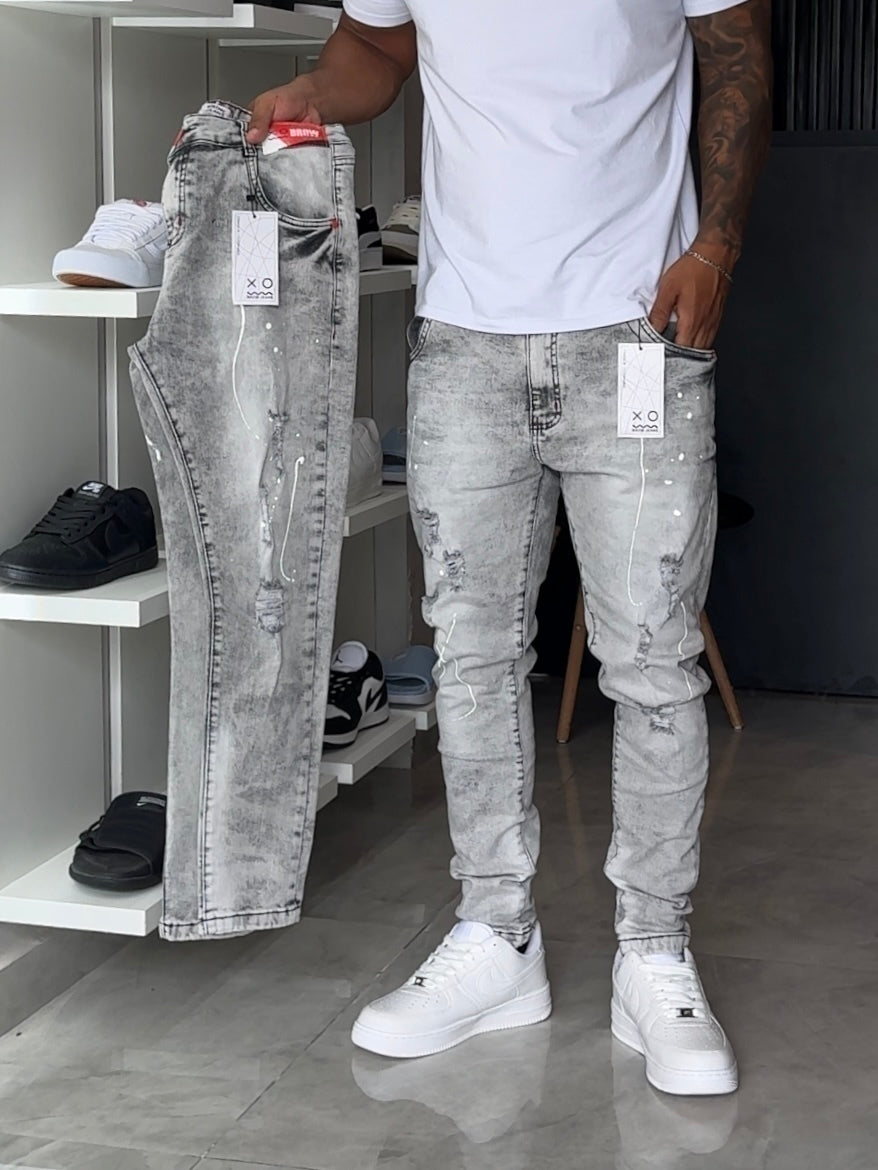 Calça Jogador Cinza Brow Jeans - 154