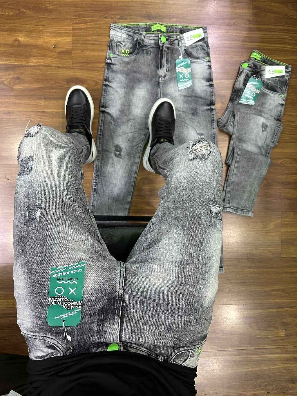 Calça Jogador Cinza Brow Jeans - 206