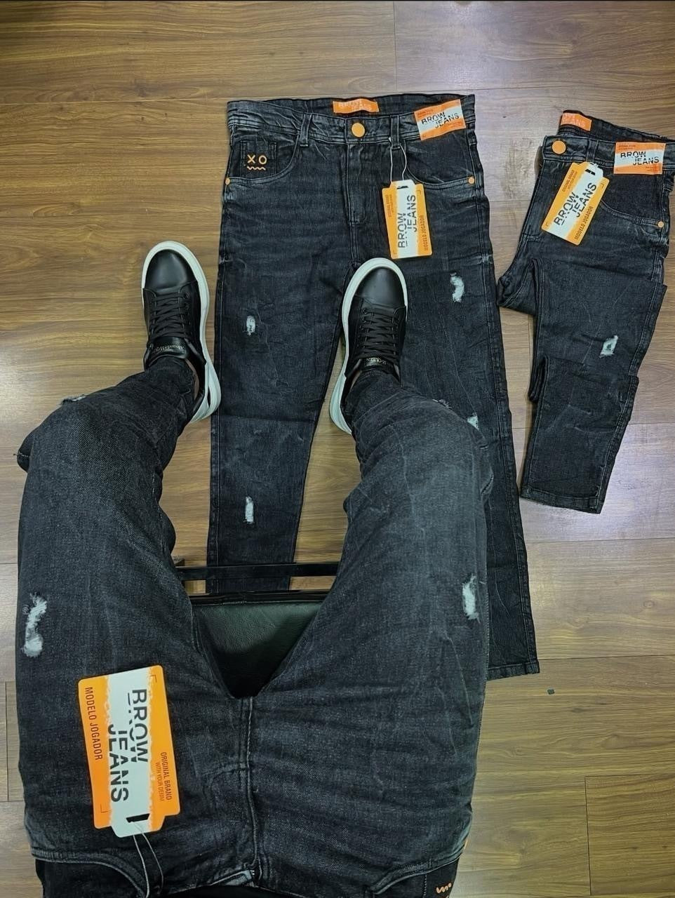 Calça Jogador Preta Brow Jeans - 478
