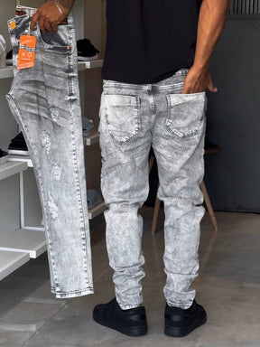 Calça Jogador Cinza Brow Jeans - 01