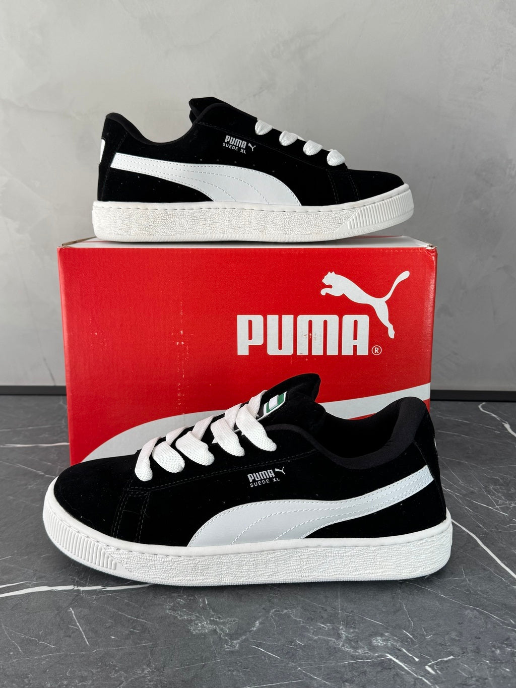 Tênis PM Suede XL - Preto/Branco