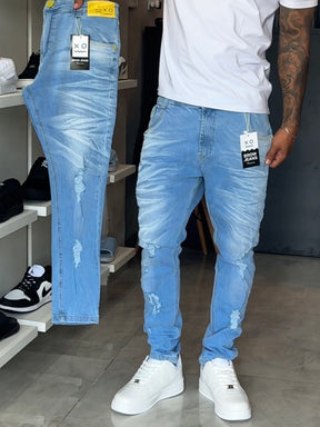Calça Jogador Azul Brow Jeans - 159