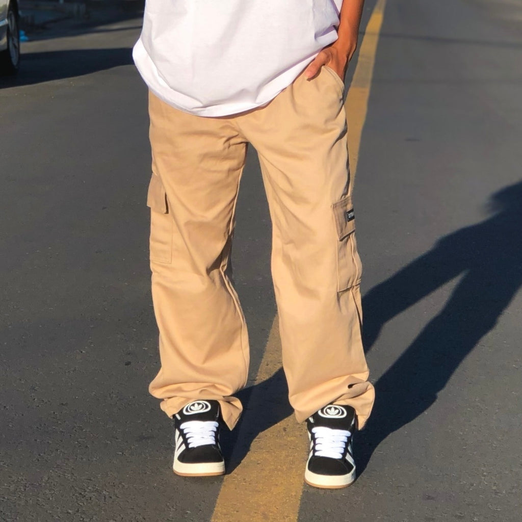 Calça Cargo Reta Stranger (Bege)