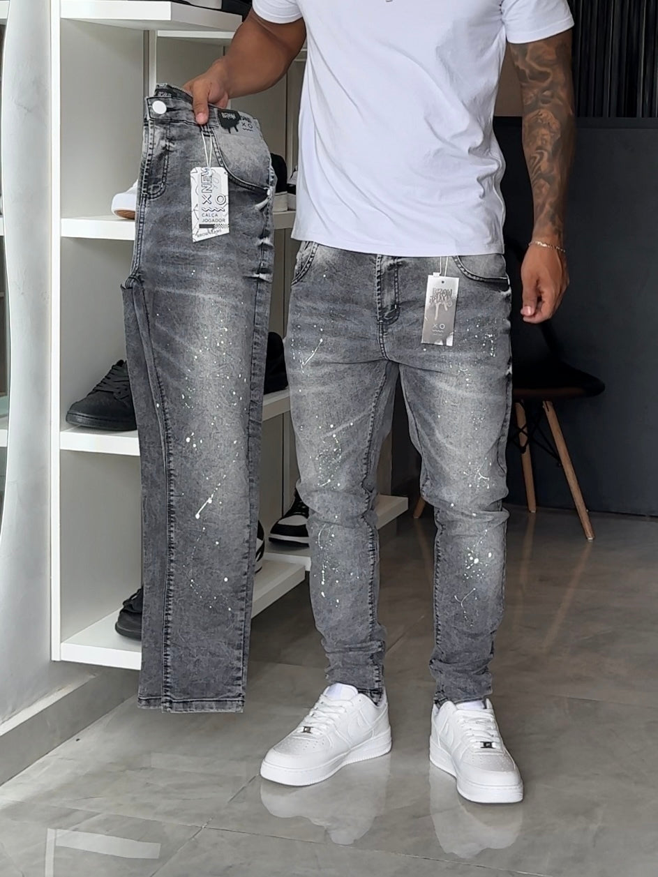 Calça Jogador Cinza Brow Jeans - 166