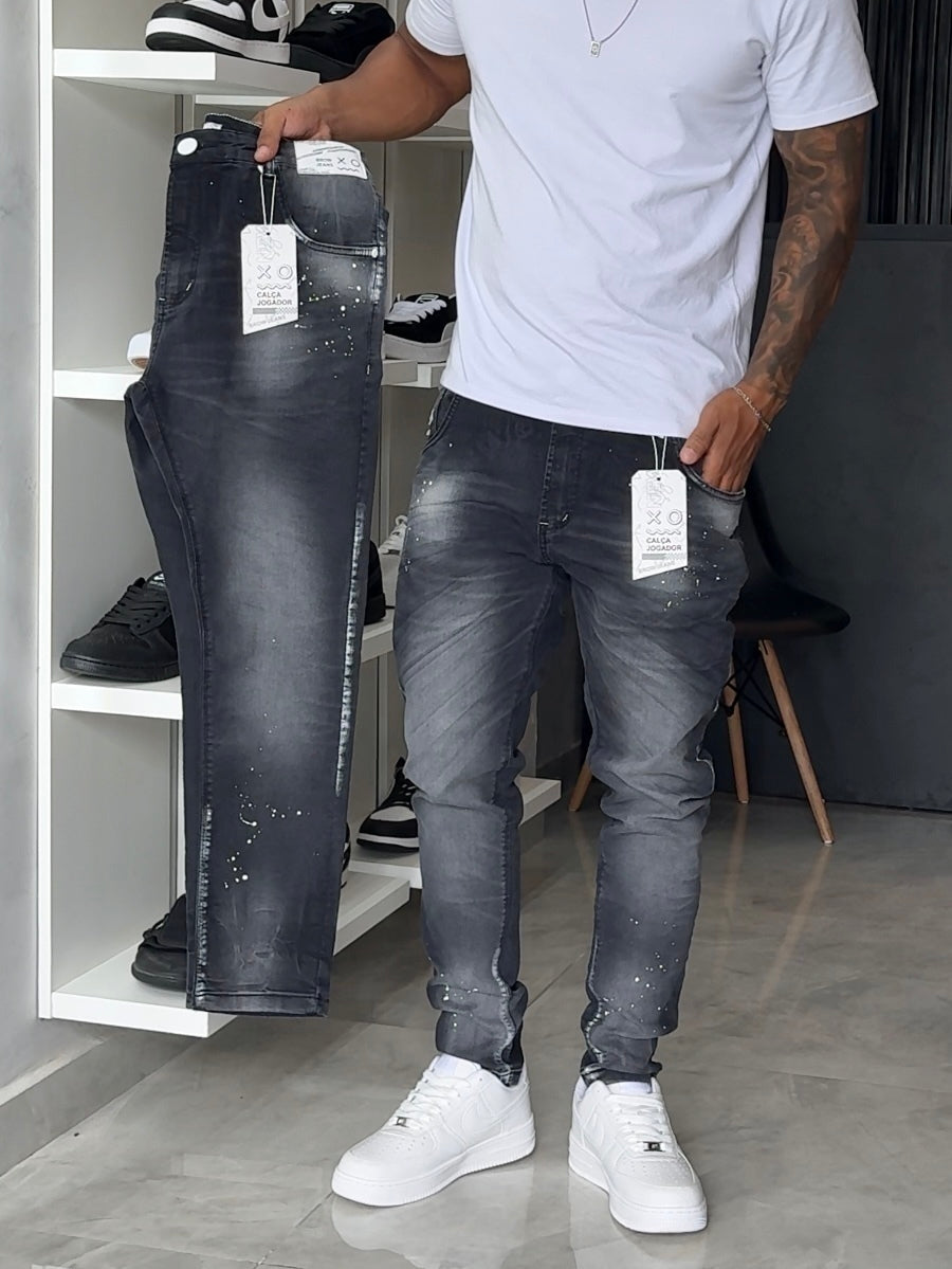 Calça Jogador Cinza Brow Jeans - 173