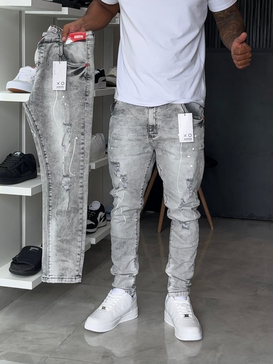 Calça Jogador Cinza Brow Jeans - 154