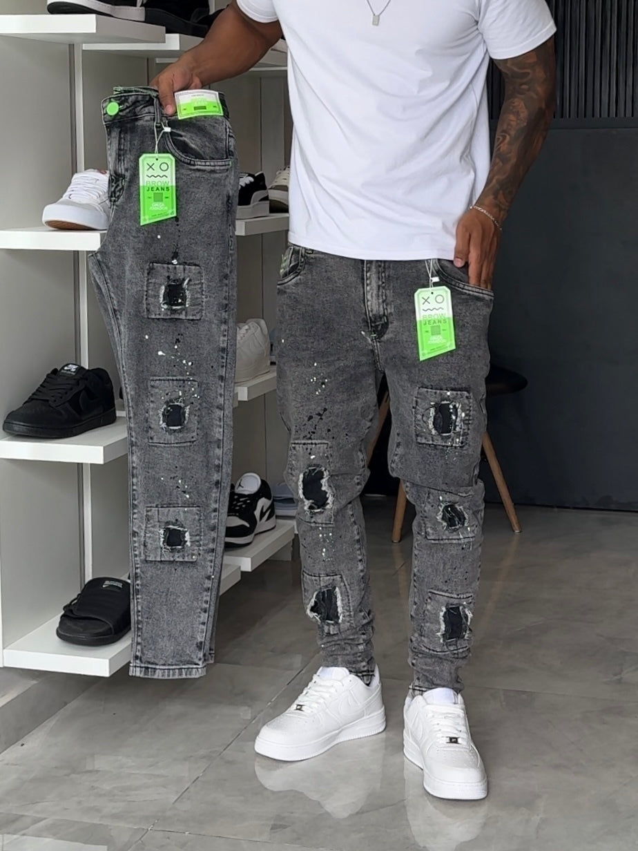 Calça Jogador Cinza Brow Jeans - 298